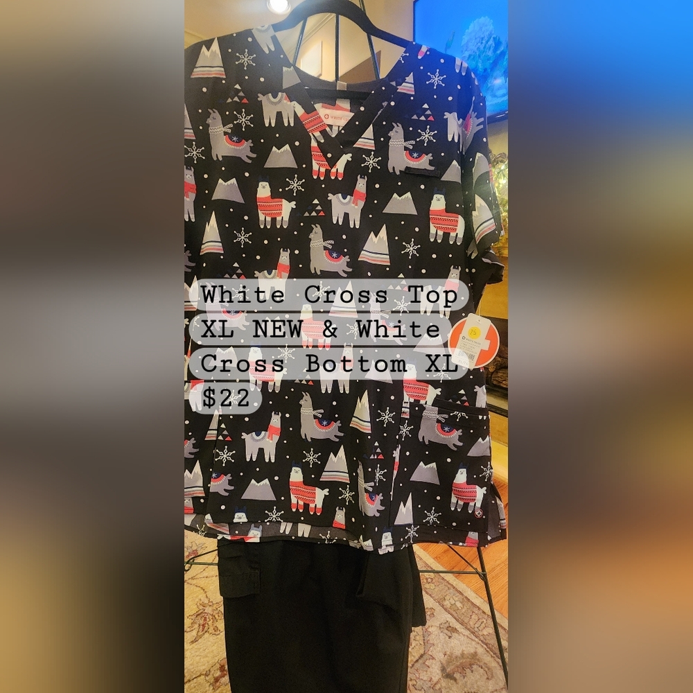 Scrubs Top NWT Bottoms Lightly worn